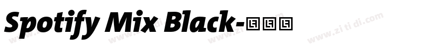 Spotify Mix Black字体转换